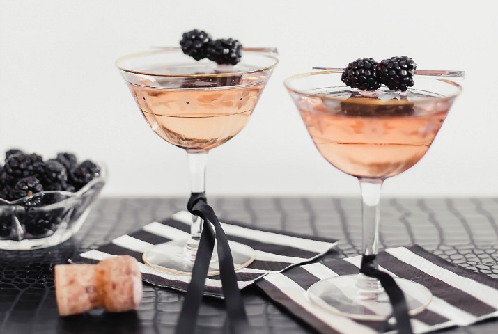 Blackberry Sparkler Cocktail