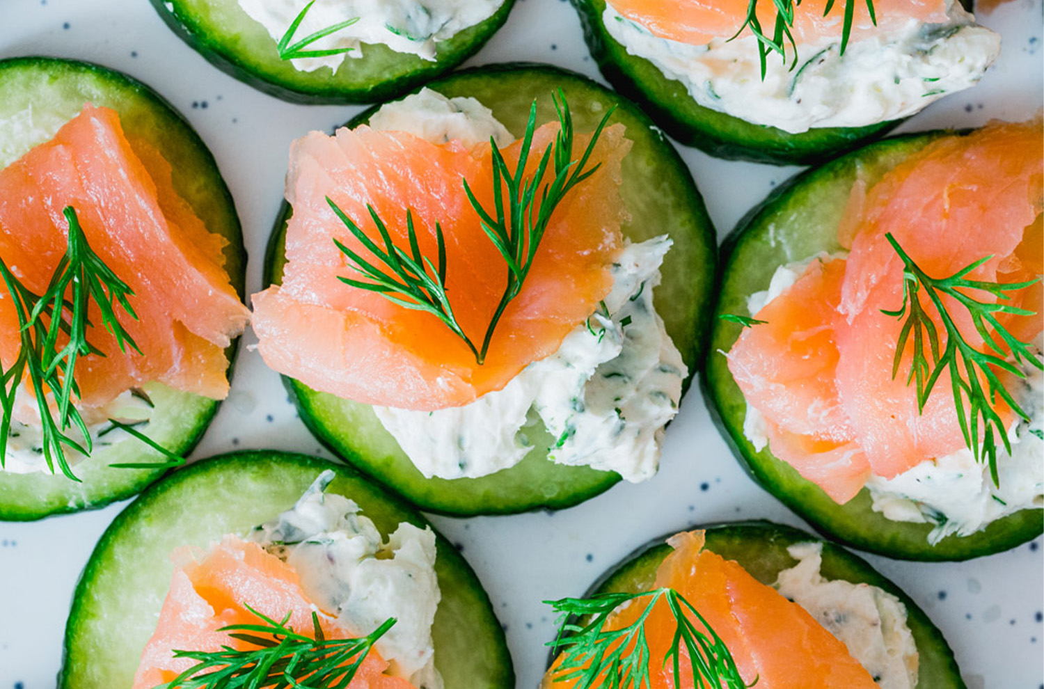 Cucumber Salmon Rounds -Summer