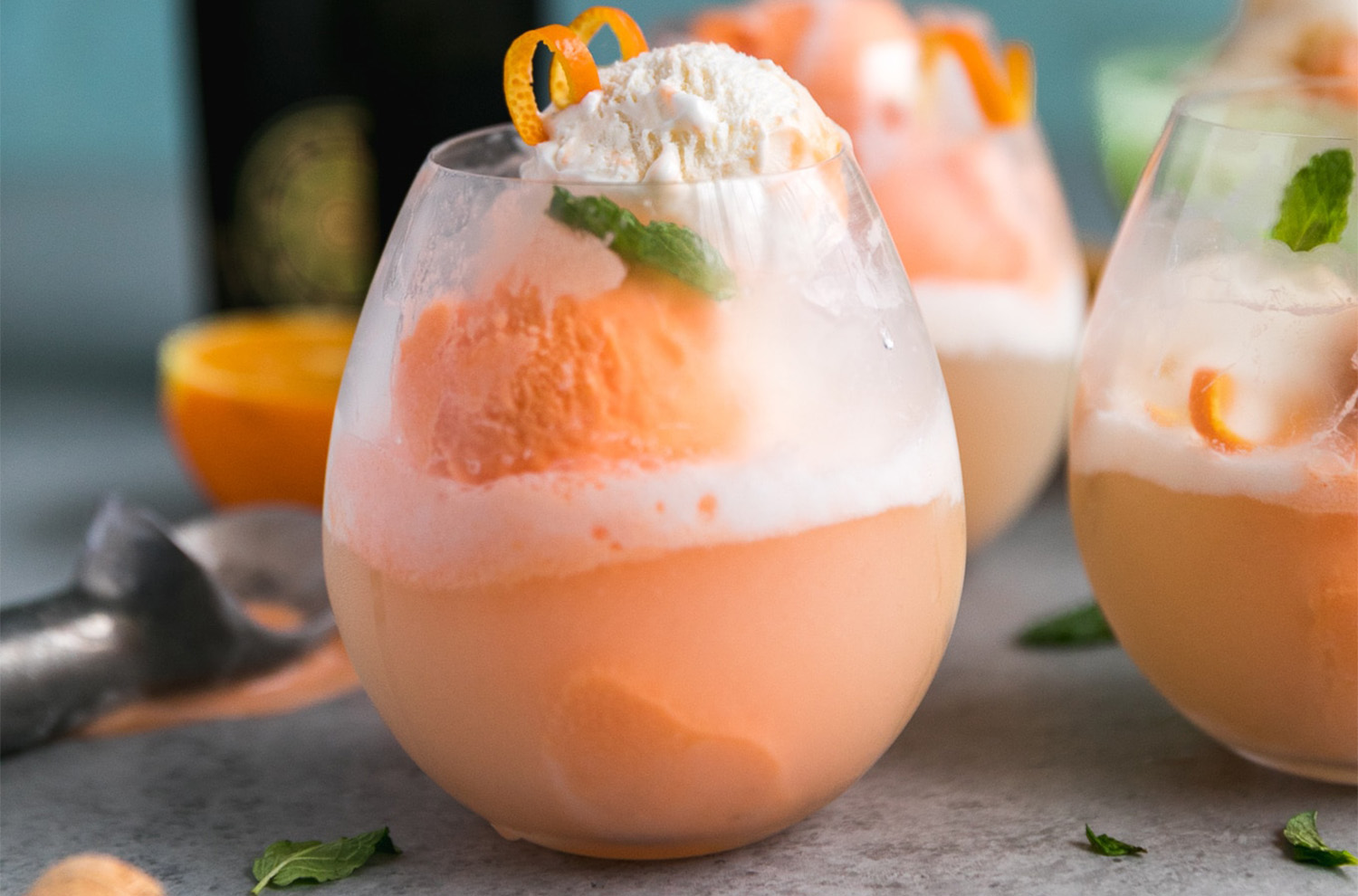Peach Sorbet Rose Float