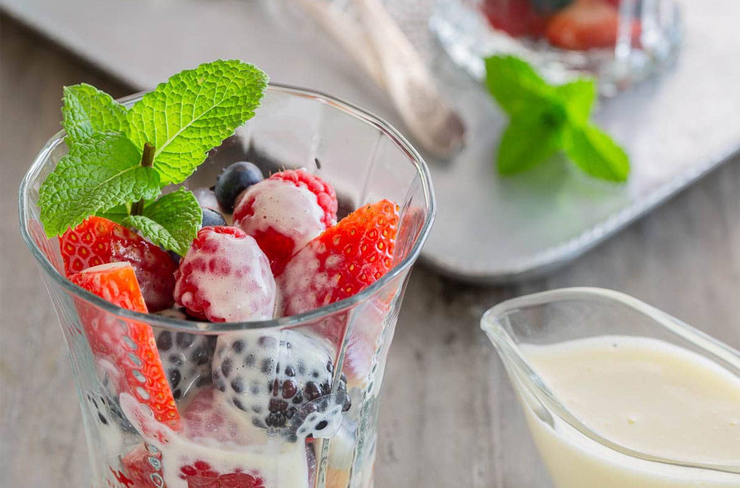 Sparkling Sabayon with fresh berries